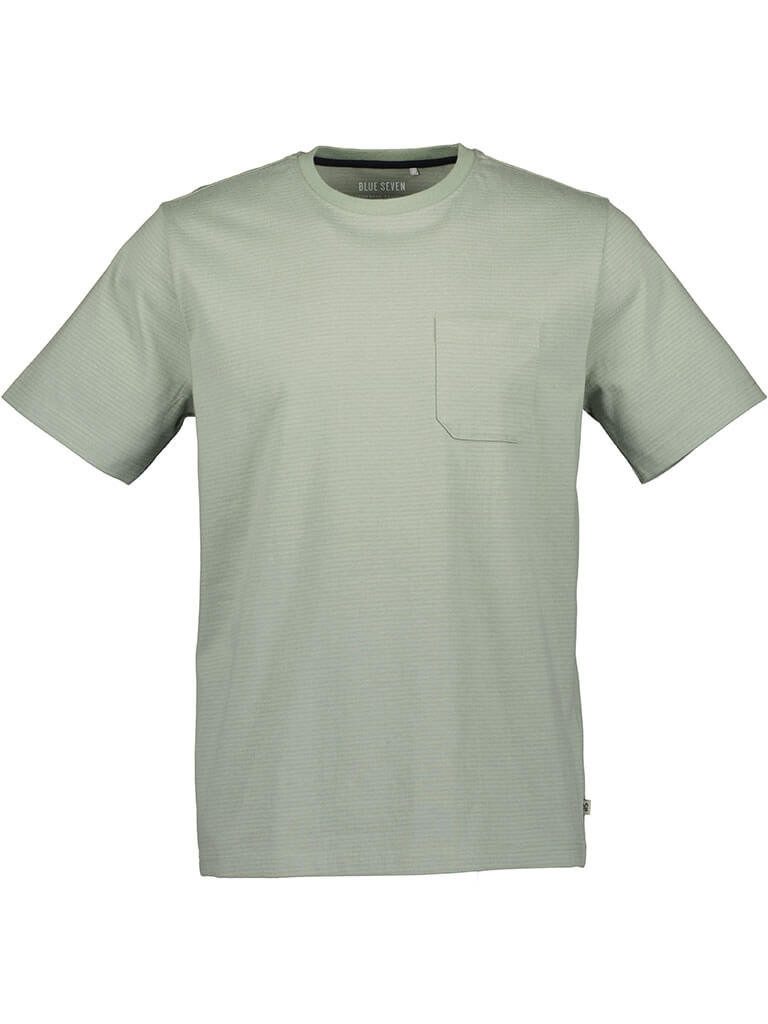 Blue Seven T-Shirt 302852 Herren Kurzarm-Shirt im dezenten Streifen-Design mit Brusttasche