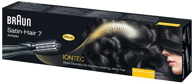 Braun Warmluftbürste Braun Satin Hair 7 Warmluftbürste, Iontec: Gegen Frizz, für mehr Glanz
