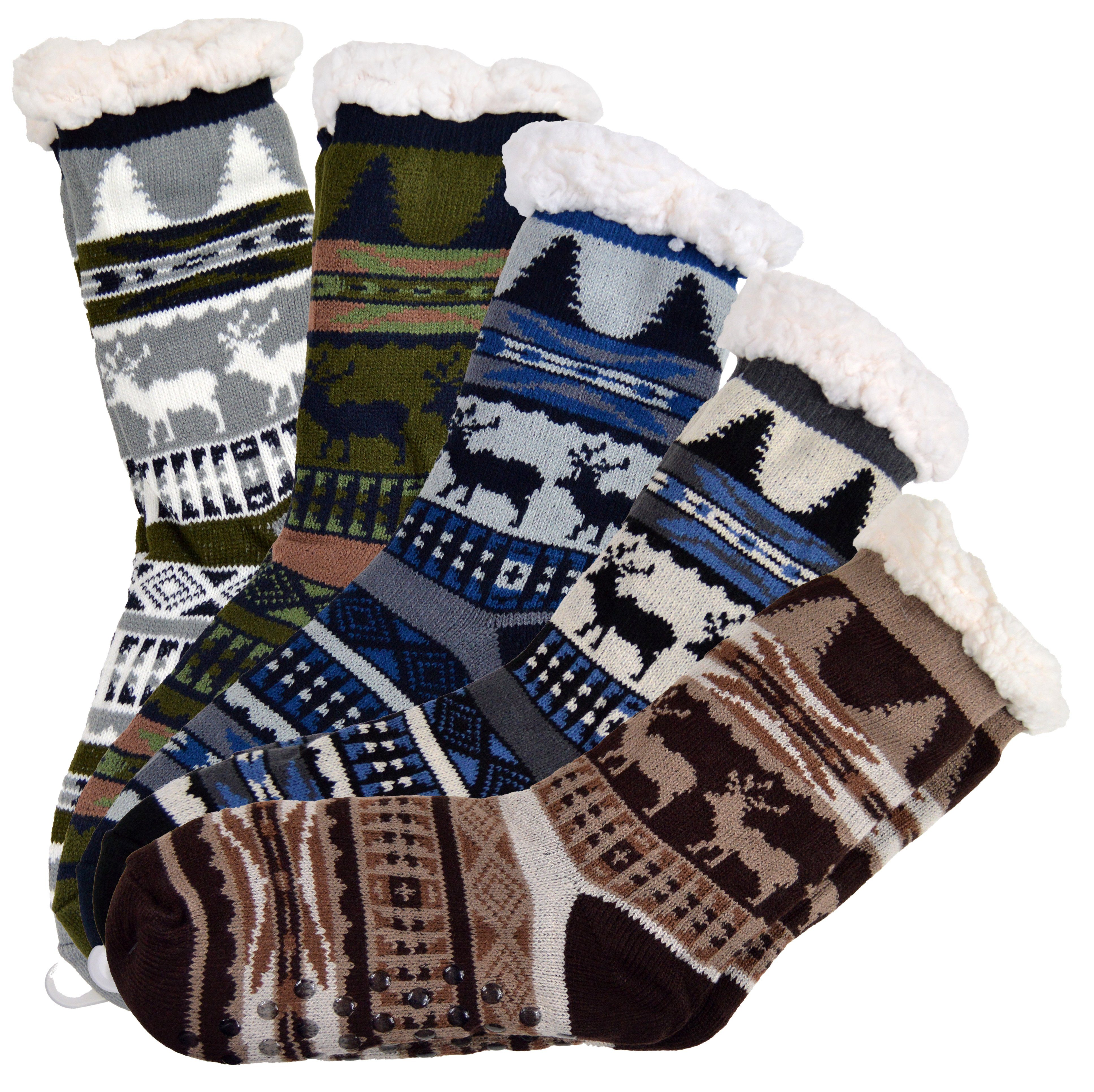 Haussocken Herren Hüttensocken mit ABS Stoppersohle