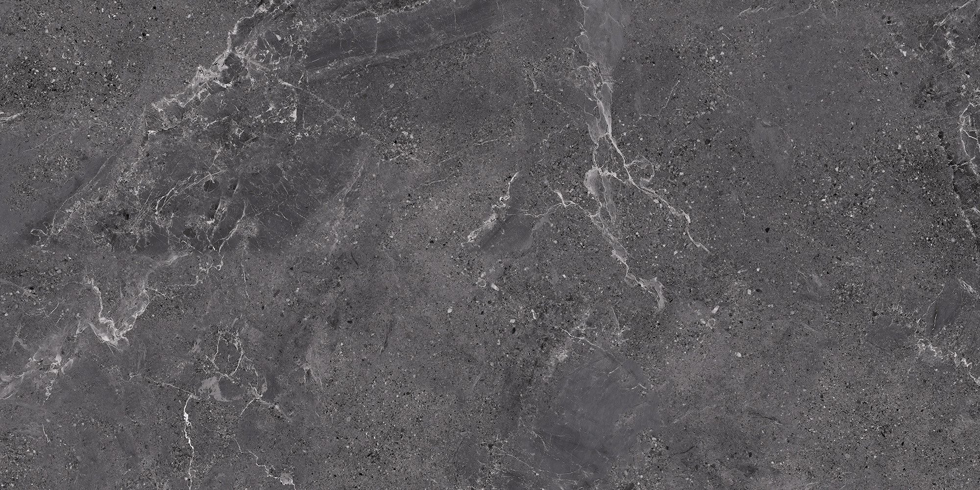 Bodenfliese 1 Paket (1,44 m) Fliesen TIVOLI ANTHRACITE (60 × 120 cm), matt, grau, Duschboden Innen Im Haus Badfliesen Küchenfliesen Steinoptik