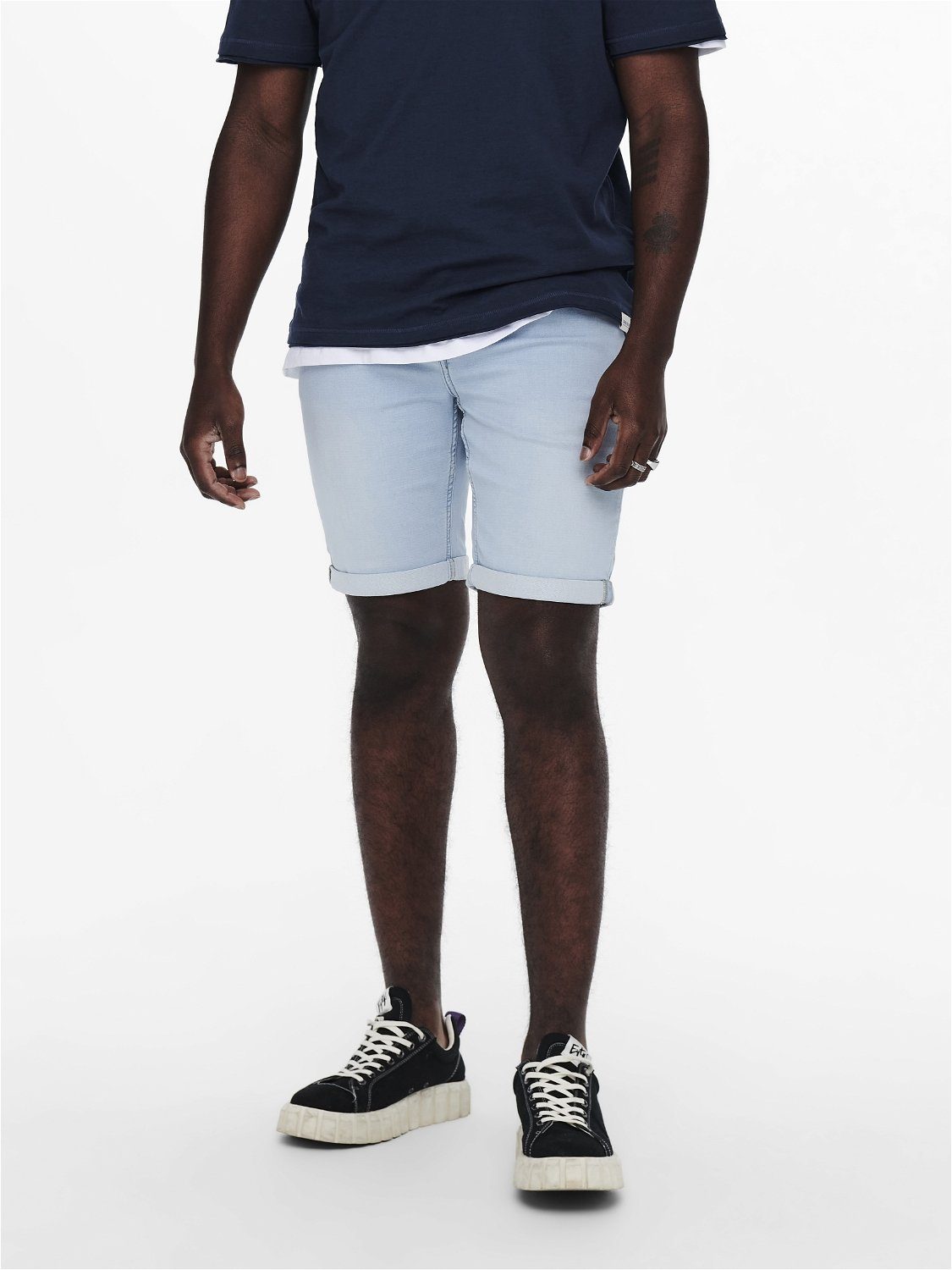 Only & Sons Herren Jeans Short ONSPLY BLUE JOG SHORTS PK8587- Regular Fit günstig online kaufen