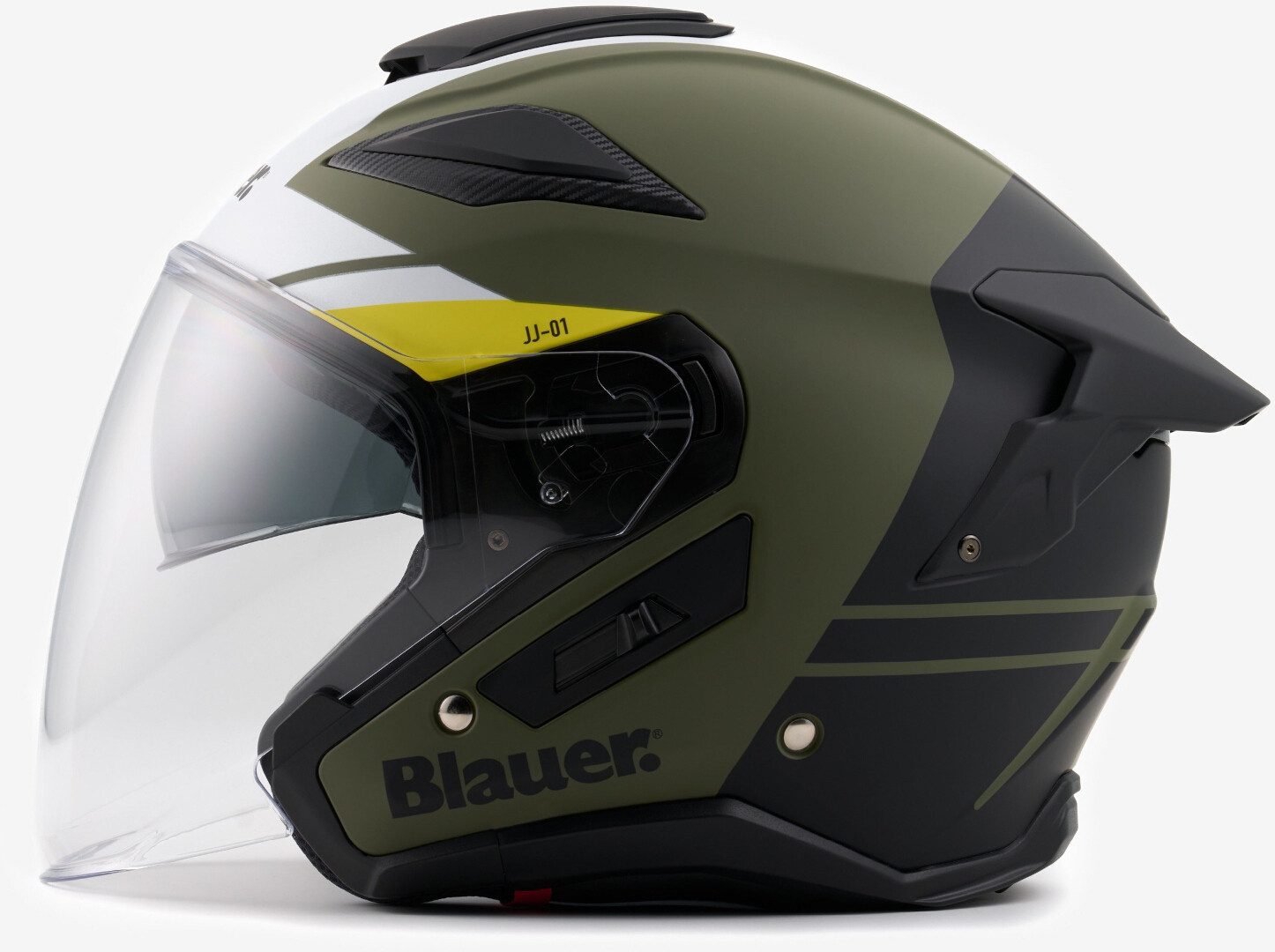 Blauer Motorradhelm JJ-01 Jethelm, vorbereitet für Kommunikationssystem,Notfallsystem-Polsterung (EQ