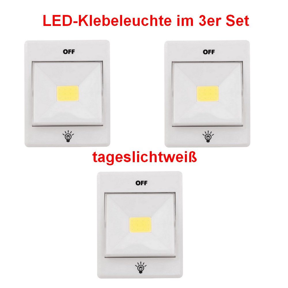 DIW LED Wandleuchte 3er Set LED-Klebeleuchte günstig online kaufen