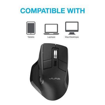 Jlab Epic Wireless Maus (Kabellos, USB-C, 2.400 DPI, 10m Reichweite, 2,4 GHz)