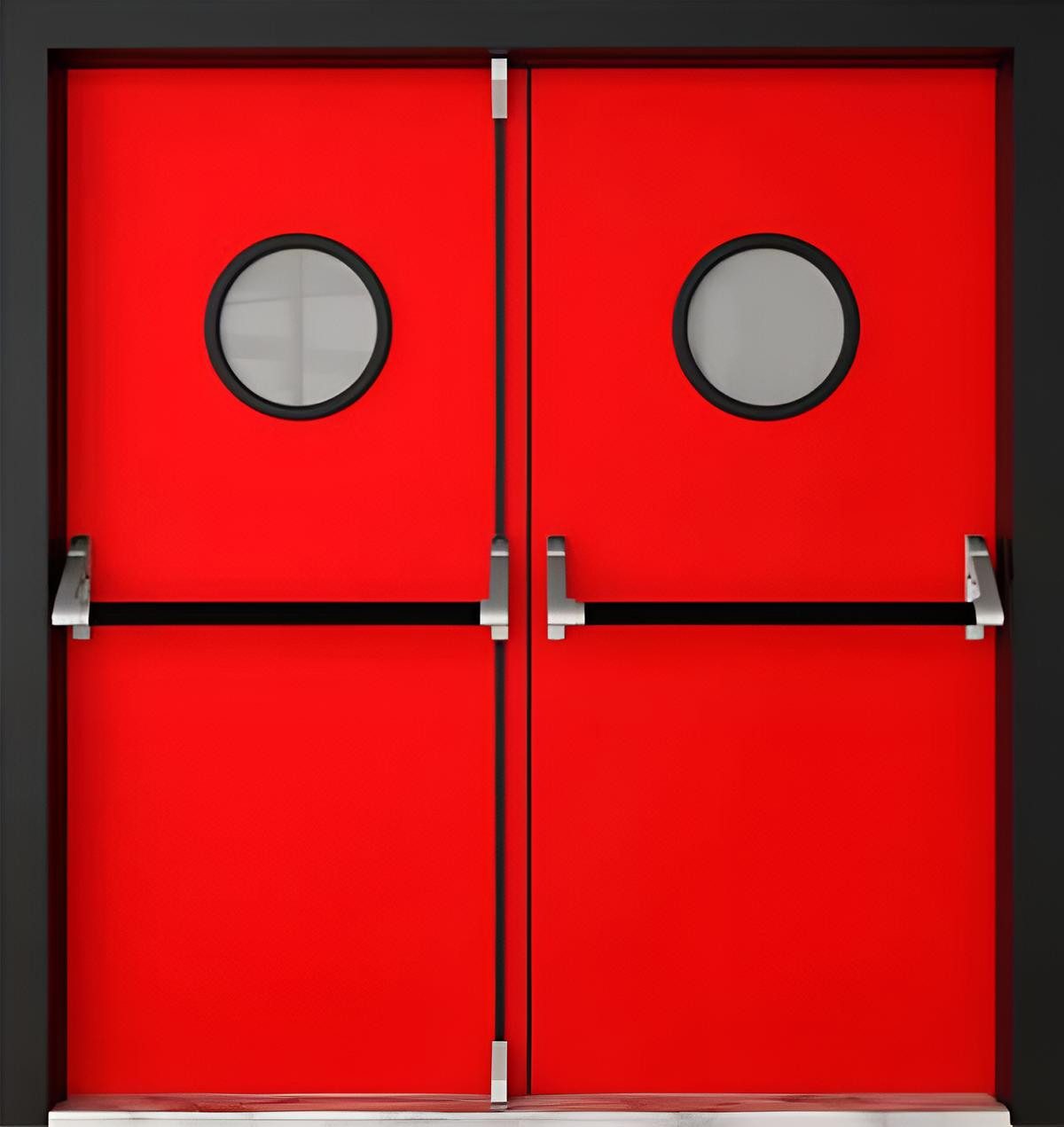 JVmoebel Brandschutztür Rote Brandschutztür für Notausgänge, doppelflügelig, Made in Europa