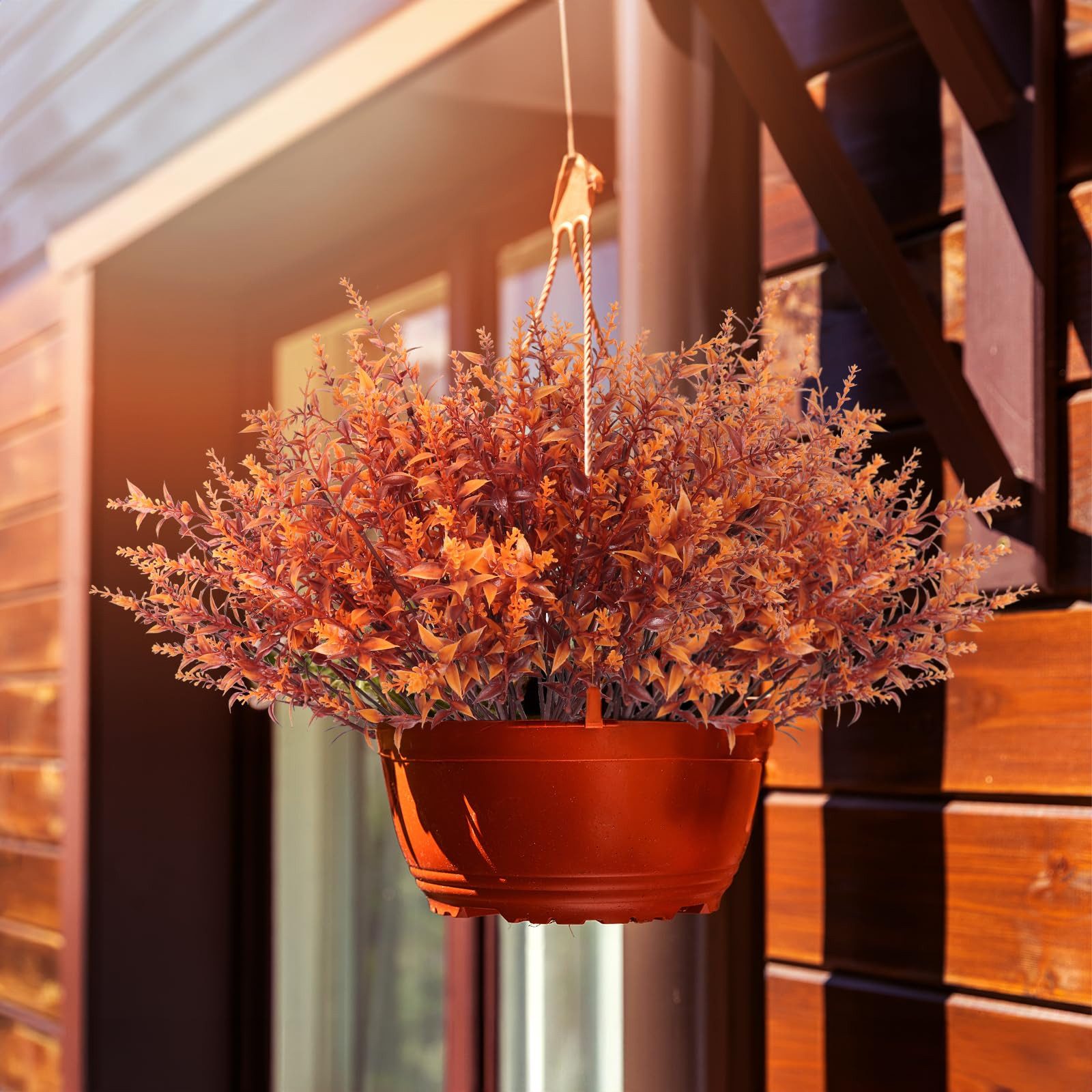 Kunstblumenstrauß 8 Bündel Künstliche Herbstblumen Künstlich Herbststrauß Herbst Deko, Bomiclss, Herbst Balkonpflanzen Herbstzweige für Drinnen Draußen Garten T – Bild 4 von 5