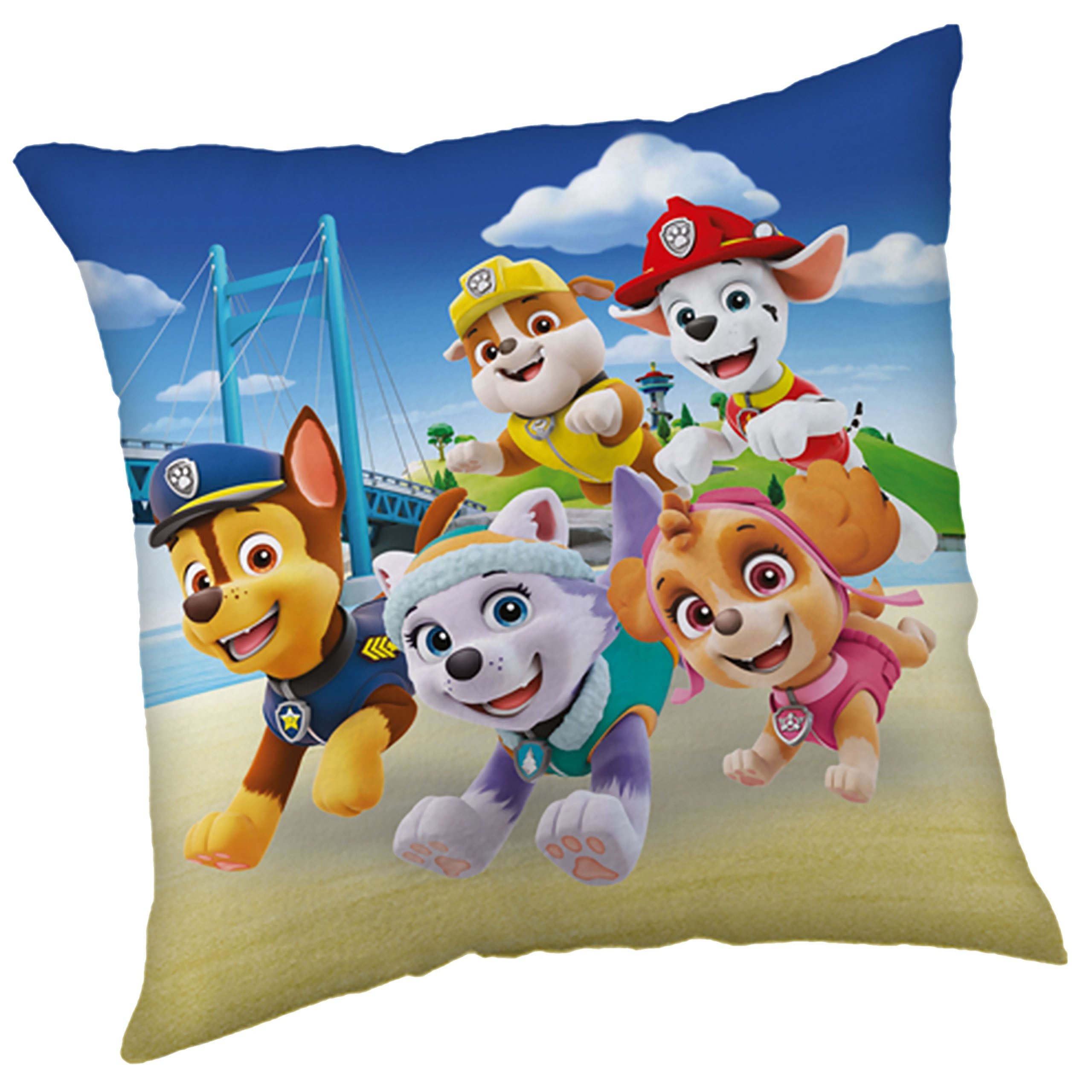 PAW PATROL Kopfkissen Paw Patrol Quadratisches Kissen, Zierkissen 40x40 cm