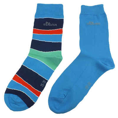 s.Oliver Langsocken s.Oliver Socks (Packung, 2-Paar, 2 Paar) Damen Unisex Herren Socken Freizeitsocken Baumwolle