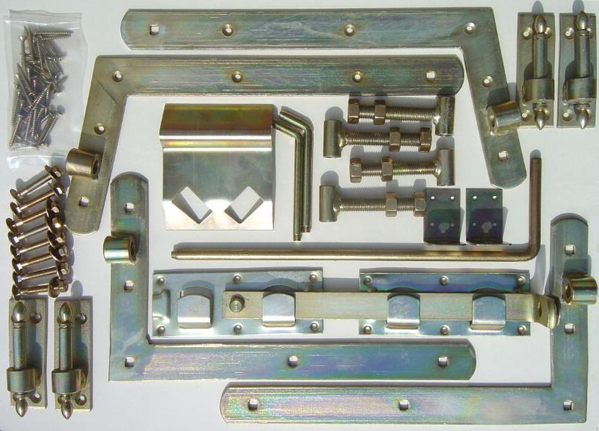 GartenLand Torbeschlag Torbeschlag verzinkt für Doppeltor mit Bogen (Set)