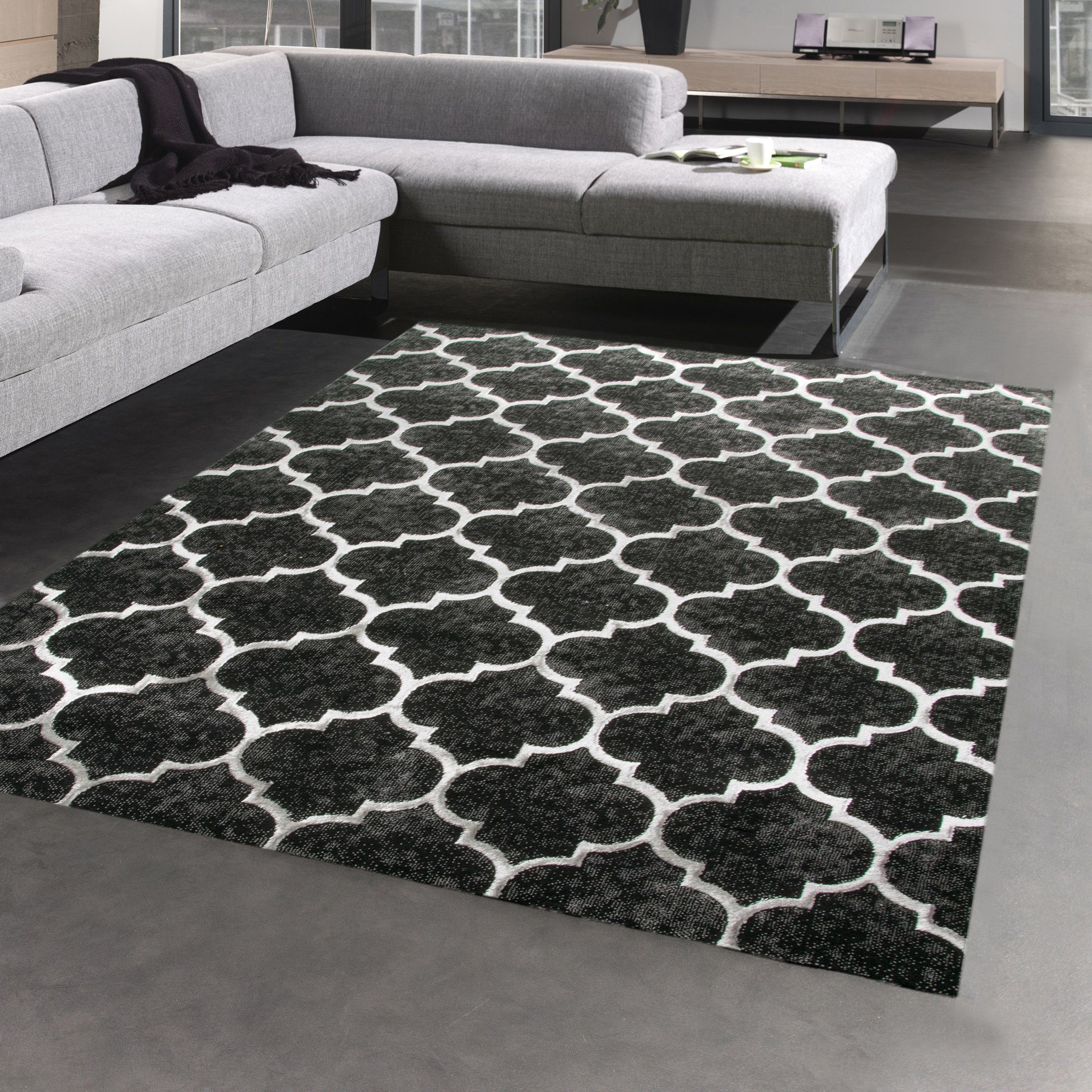 Carpetia Teppich Designer und Moderner Teppich Marokko Wohnzimmerteppich Orient, rechteckig, Fußbodenheizungsgeeignet, Allergiker geeignet