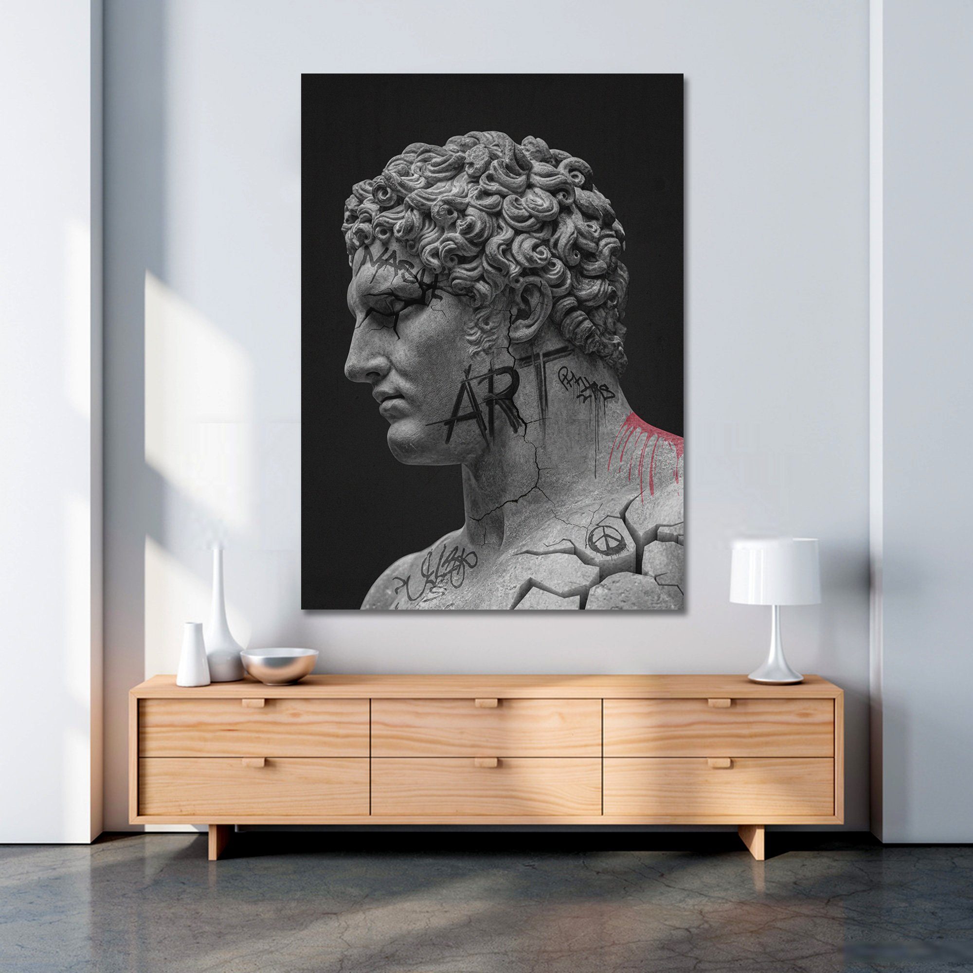 ArtMind XXL-Wandbild Statue Art Head, Premium Wandbilder als Poster