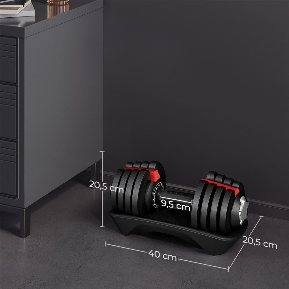 Yaheetech Hantel-Set 11/12/16-in-1 Kurzhanteln 12,5kg/18 kg/24 kg/40 kg, Verstellbare Hantel für Zuhause & Fitnessstudio