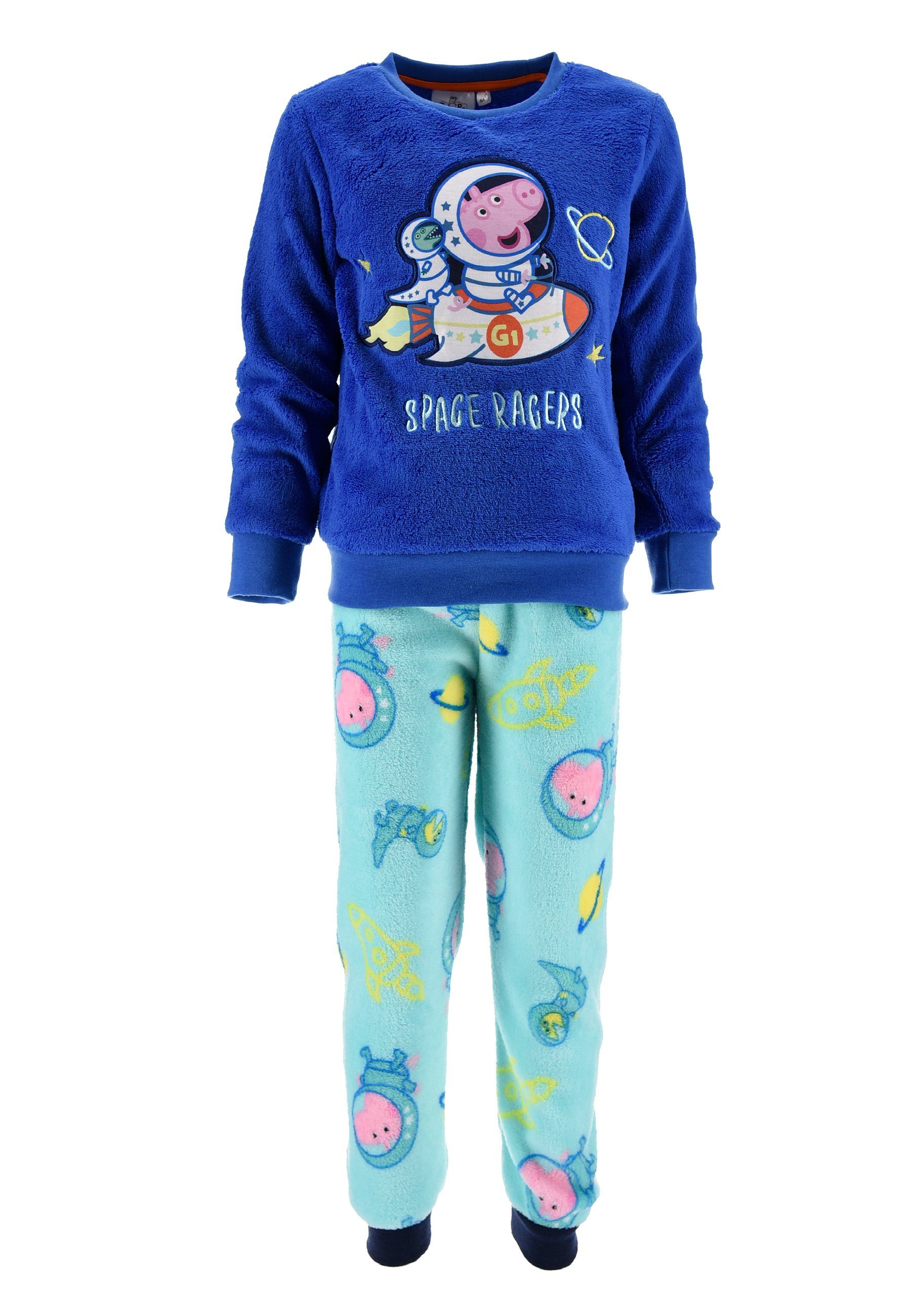 Peppa Pig Schlafanzug Peppa Wutz George Kinder Jungen Pyjama langarm Nachtwäsche (2 tlg)