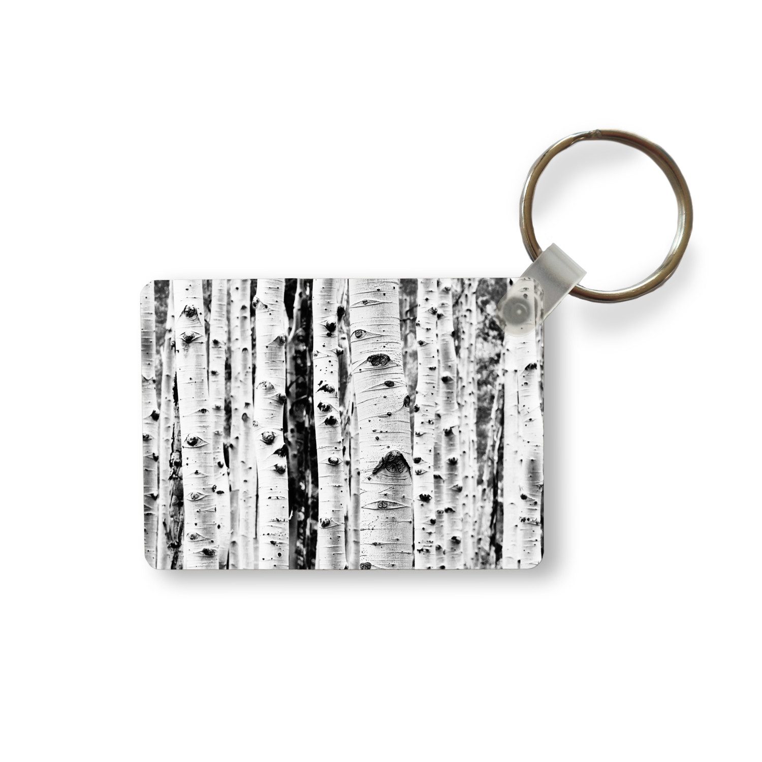 Schlüsselanhänger Bäume - Holz - Schwarz und weiß - Natur