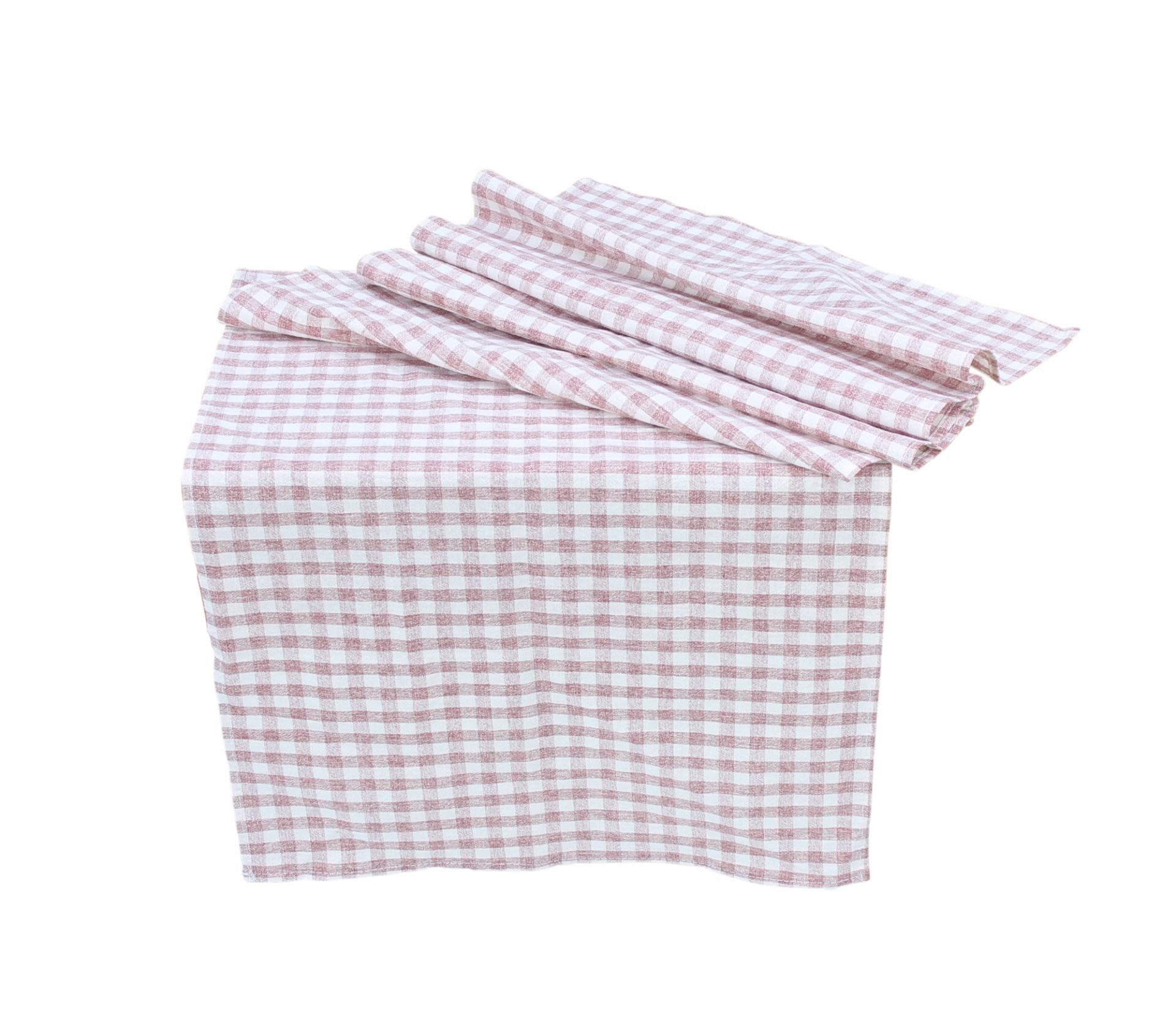 Home-trends24.de Tischläufer Karo Tischläufer Tischdecke Vintage Tisch Deko rot weiß 40x140 cm (1-tlg)