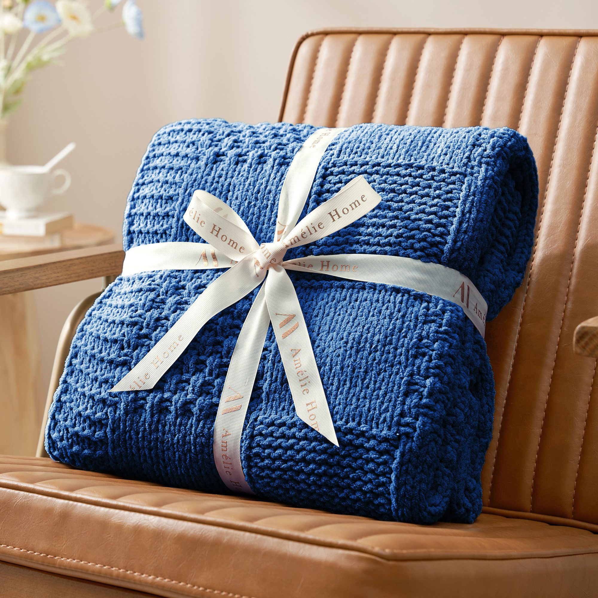 Amélie Home Tagesdecke Karierte Chenille Decke, günstig online kaufen