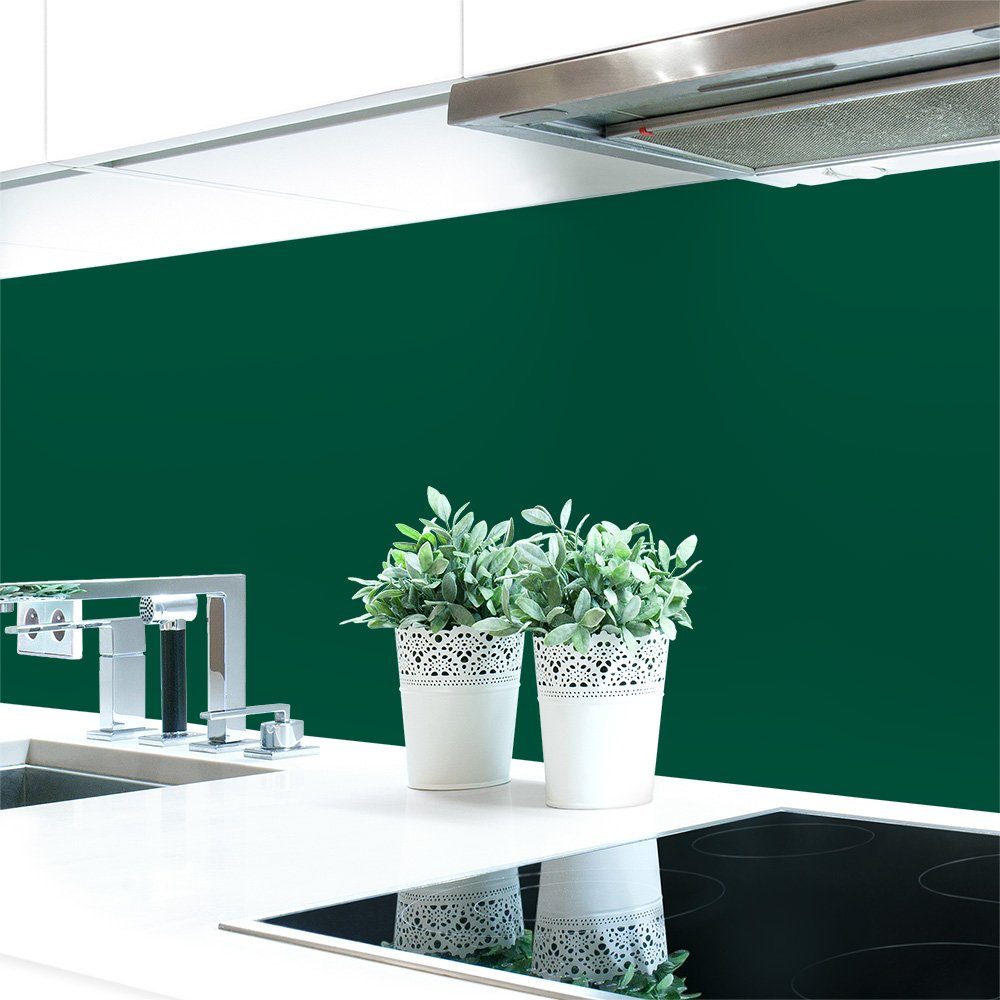 DRUCK-EXPERT Küchenrückwand Küchenrückwand Grüntöne Unifarben Premium Hart-PVC 0,4 mm selbstklebend Moosgrün ~ RAL 6005