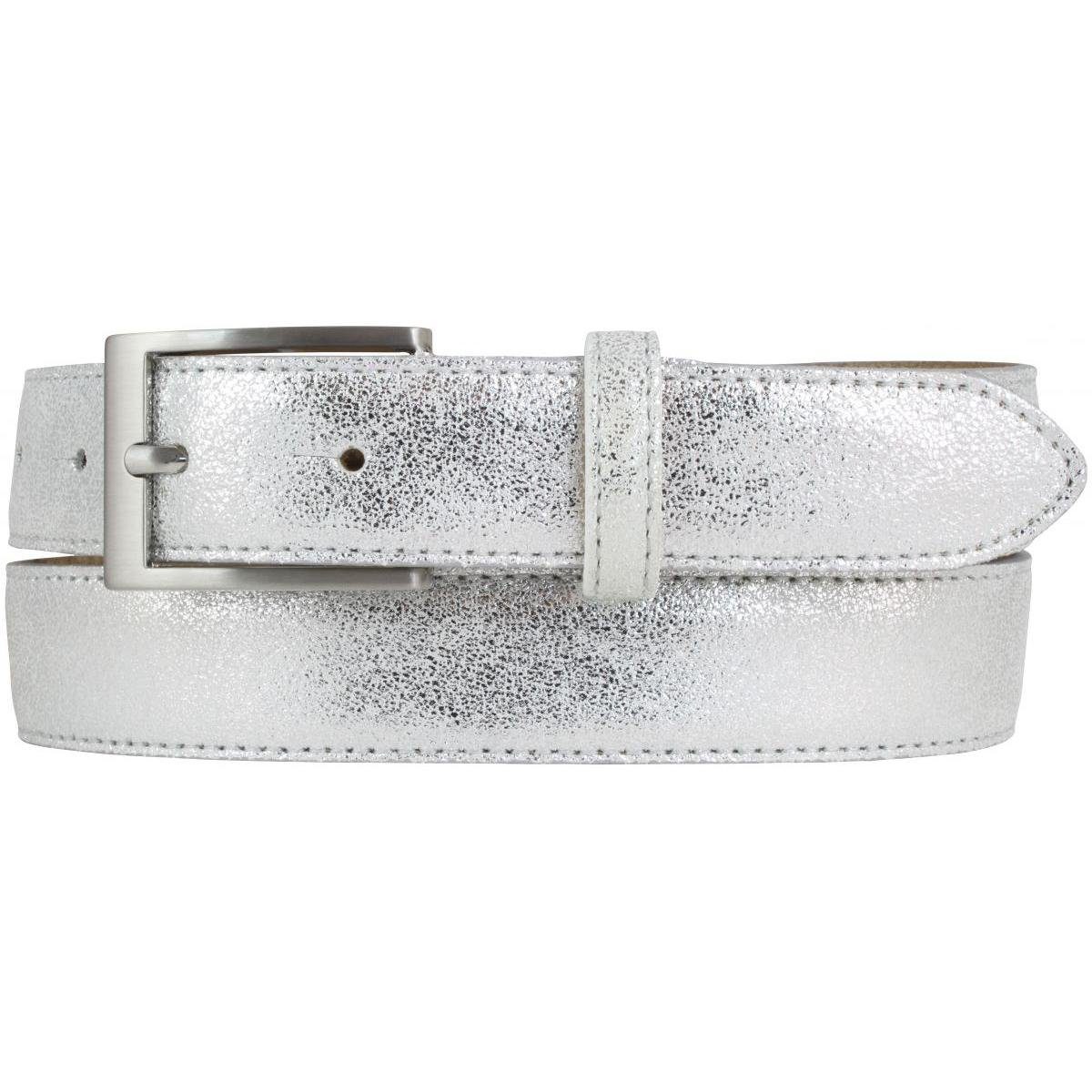 BELTINGER Ledergürtel Gürtel in Metall-Optik 3 cm - Leder-Gürtel Metallic-Look 30mm - Metall (1-St)