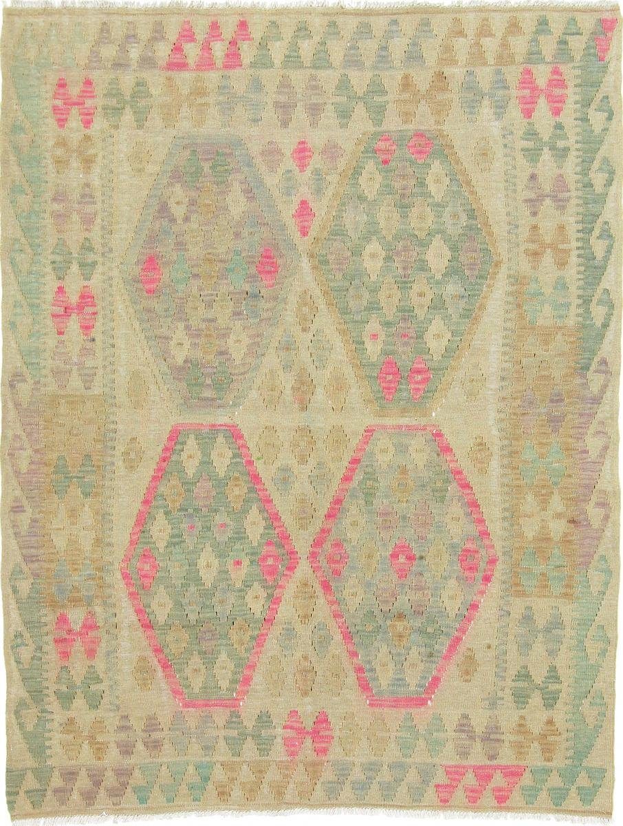 Orientteppich Nain Heritage Orientteppich, Höhe: Handgewebter Trading, mm 125x162 Afghan 3 Moderner rechteckig, Kelim