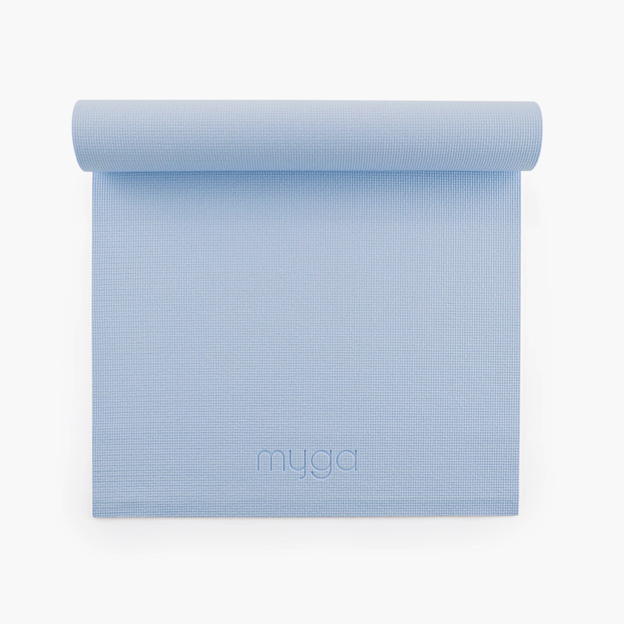 Myga Yogamatte Yogamatte - Himmelblau - Rutschfeste Übungsmatte für Yoga & Fitness, mit 4 mm Dicke