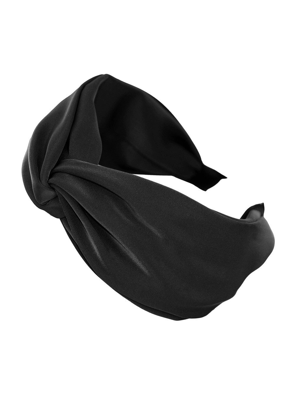 axy Haarreif Breiter Haarreif mit raffinierten Knoten Satin bezogen, Satin bezogen, Vintage Damen Haareifen Haarband