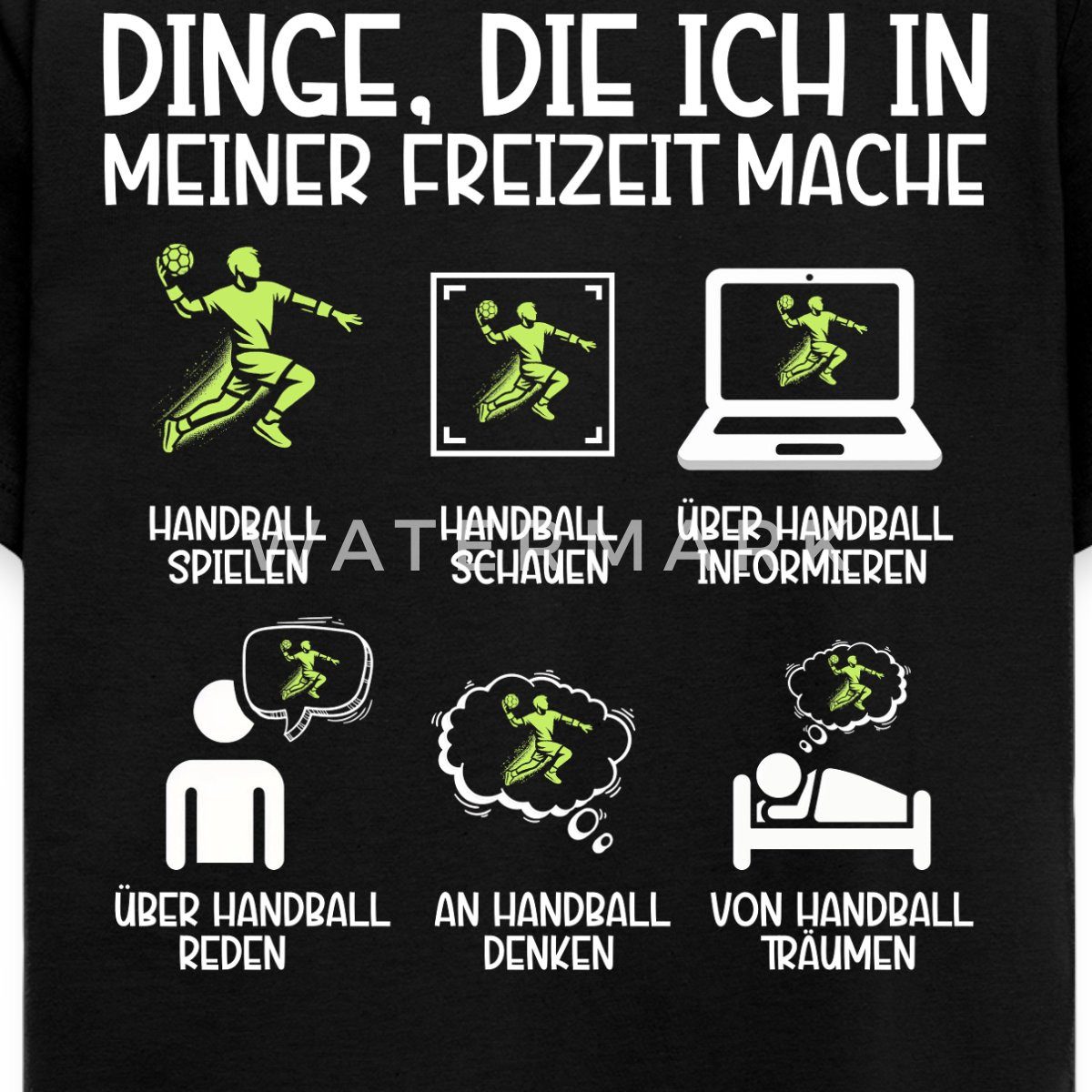 Spreadshirt T-Shirt Handball Liebhaber Freizeit Kinder T-Shirt (1-tlg)