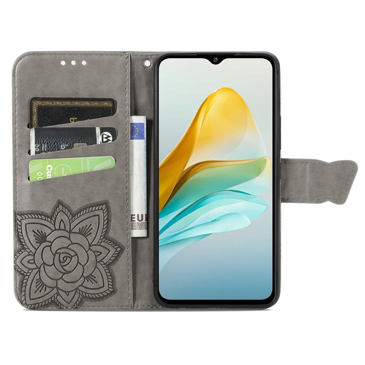 Wigento Handyhülle Für ZTE Blade A53 Kunstleder Tasche Hülle Etuis Schutz Book Motiv 5