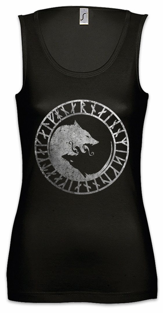 Urban Backwoods Tanktop Geri And Freki Ärmelloses Damen T-Shirt Odhins Wölfe Odin Wolves SNewpaganism Heidentum Thor Wikinger