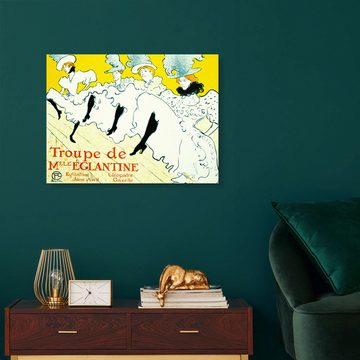 Posterlounge Alu-Dibond-Druck Henri de Toulouse-Lautrec, Troupe de Mlle Églantine, Vintage Malerei
