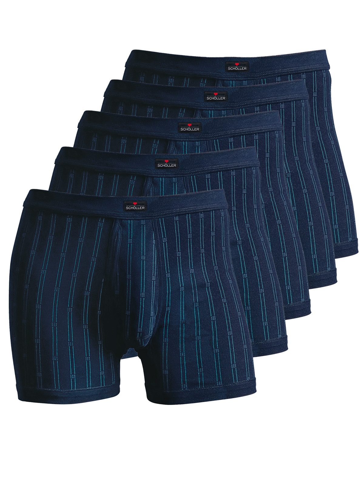 5er Pack Retro-Boxershorts Für Herren – 95% Baumwolle, 5% Elasthan, Sportlich, Schwarz, Mit Etikett