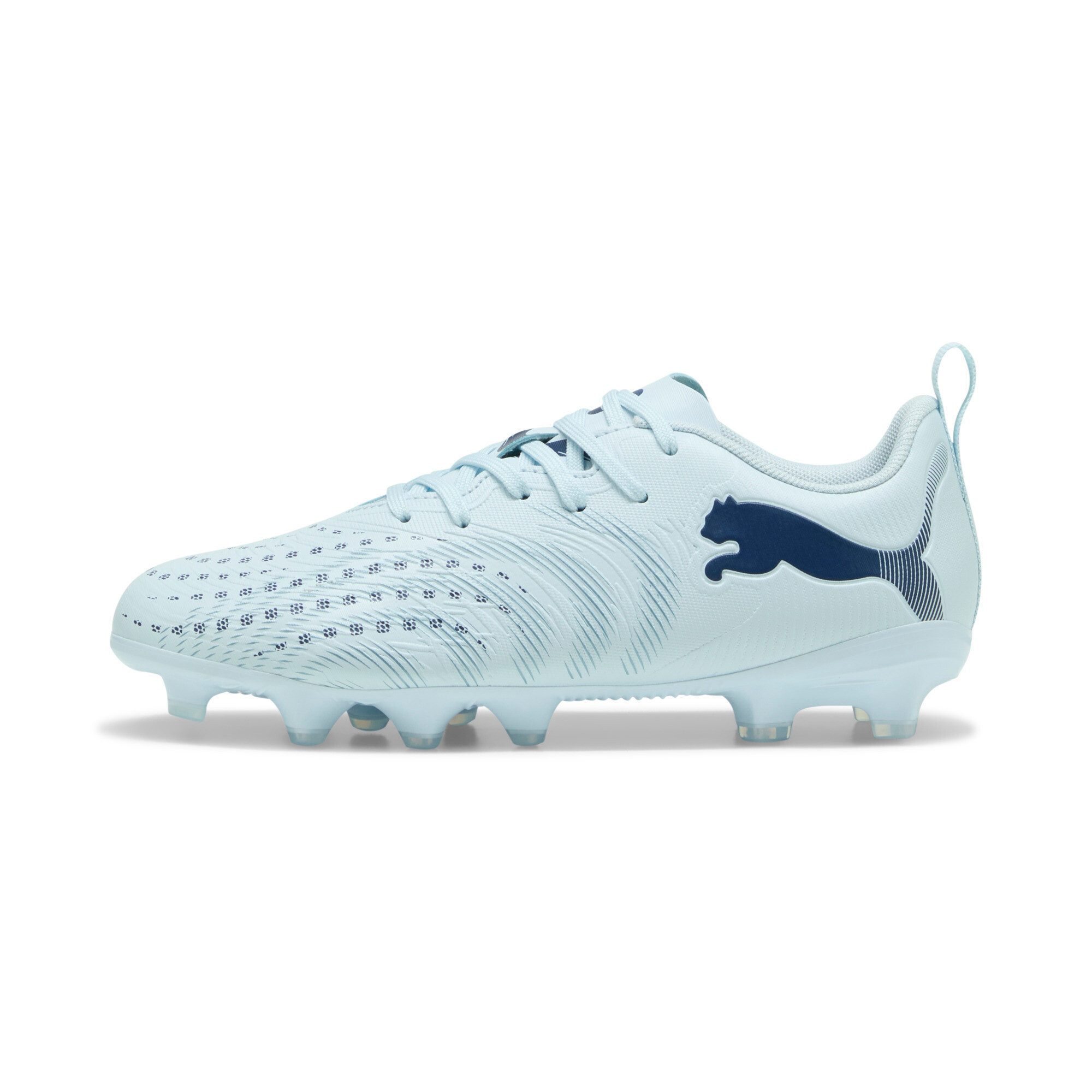 PUMA FUTURE 9 PLAY FG/AG JR Fußballschuh mit Nockensohle für Rasen- und Kunstrasenplätze, mit Schnürung