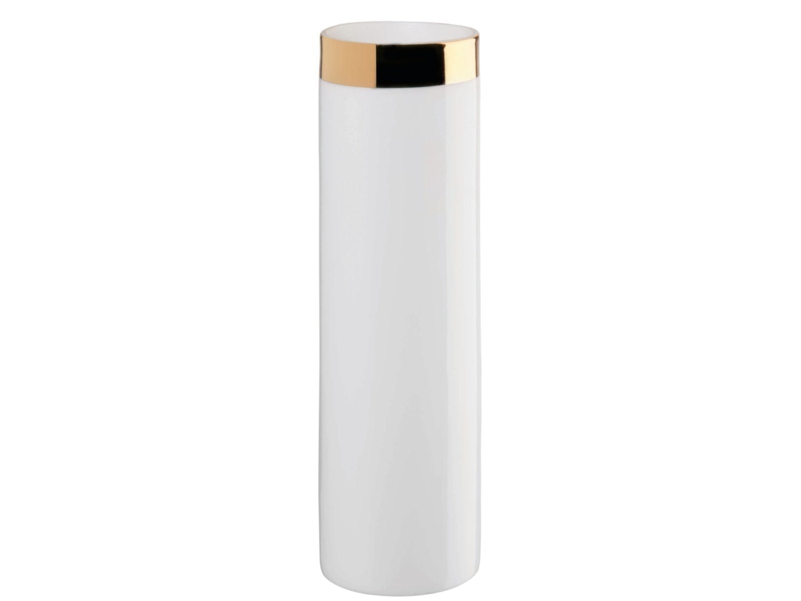 ASA SELECTION Dekovase Windlicht / Vase mit Goldrand weiss 20,5 cm (Vasen)