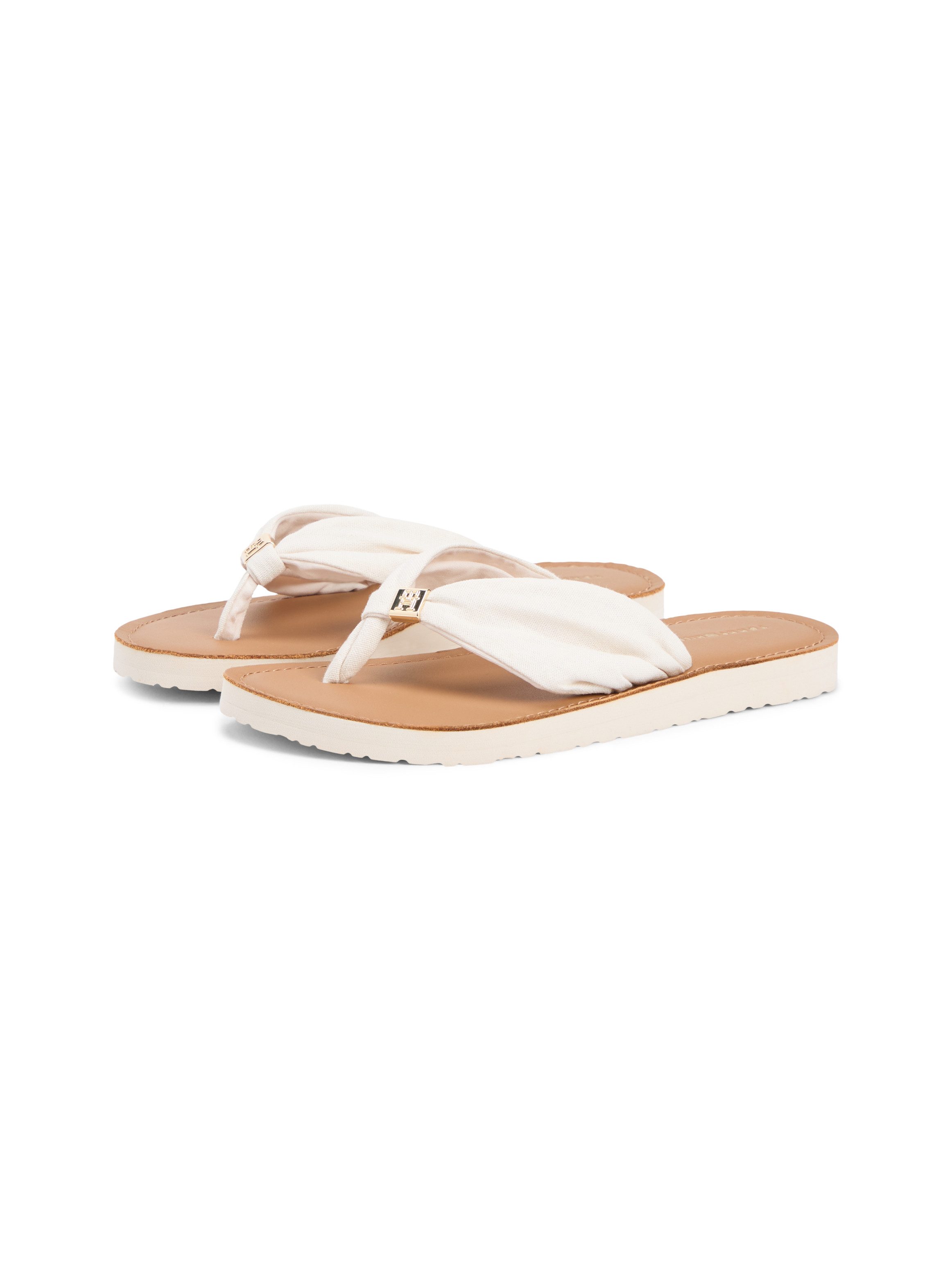 Tommy Hilfiger TH LTR FOOTBED SUMMER SANDAL Zehentrenner Sommerschuh, Stran günstig online kaufen