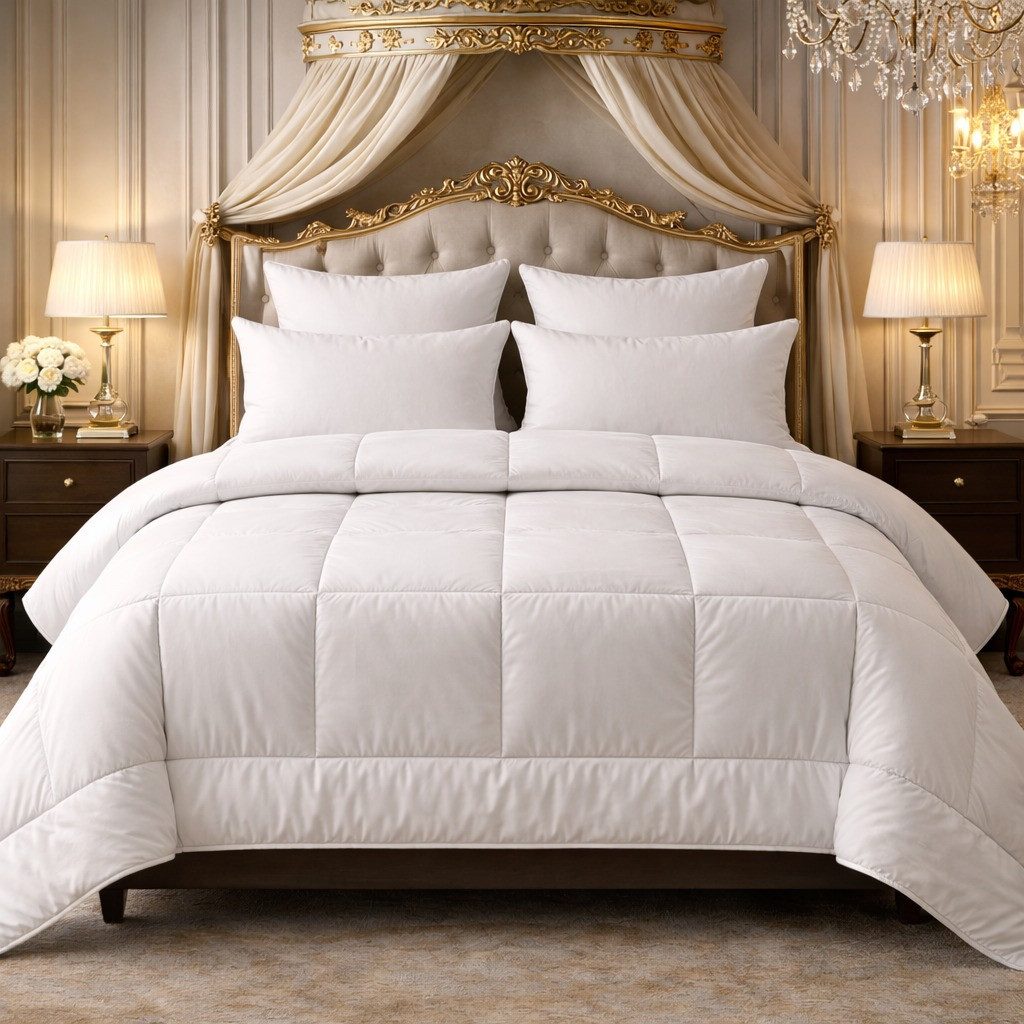 ROLFNERS Baumwollbettdecke Ganzjahres Bettdecke – 4-Jahreszeiten, Komfort Warm & Atmungsaktiv, Bezug: Baumwolle, Füllung: Silikonisierte Polyesterhohlfaser, Bezug: 100% Baumwolle