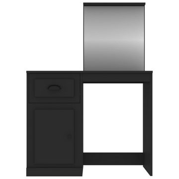 vidaXL Schreibtisch Schminktisch mit Spiegel Schwarz 90x50x132,5 cm Holzwerkstoff