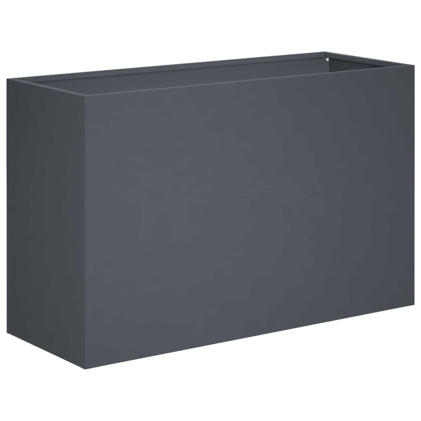 vidaXL Blumentopf Garten-Pflanzgefäß Anthrazit 80 x 30 x 40 cm (1 St)