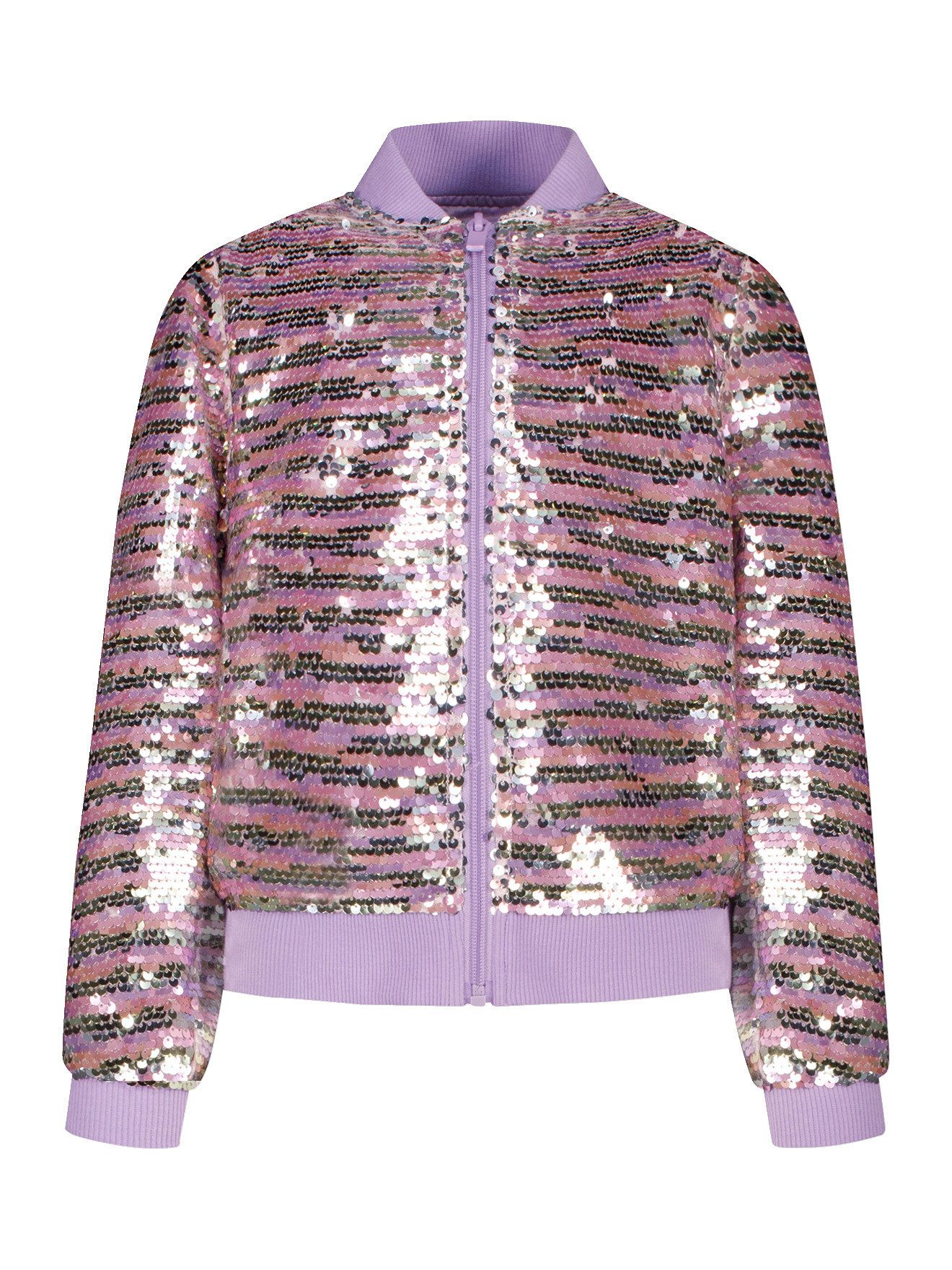 SALT AND PEPPER Sweatjacke Festliche Jacke mit Wende-Pailletten Mädchen