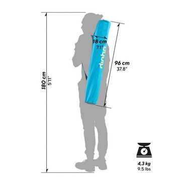 UQUIP Campingtisch Campingtisch Variety M Camping Rolltisch, Stufenlos Höhenverstellbar Alu