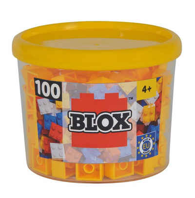 SIMBA Spielbausteine Simba Konstruktionsspielzeug Blox 100 Teile 4er gelb 104114110