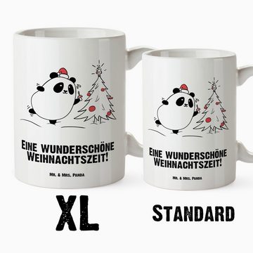 Mr. & Mrs. Panda Tasse Panda Weihnachtszeit - Weiß - Geschenk, Große Tasse, XL Tasse, spülma, XL Tasse Keramik, Liebevolles Design