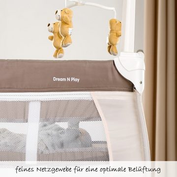 Hauck Baby-Reisebett »Babycenter Zoo«, 8-tlg., mit Neugeborenen-Einsatz, Wickelauflage, Spielbogen & Spieluhr, Rollen