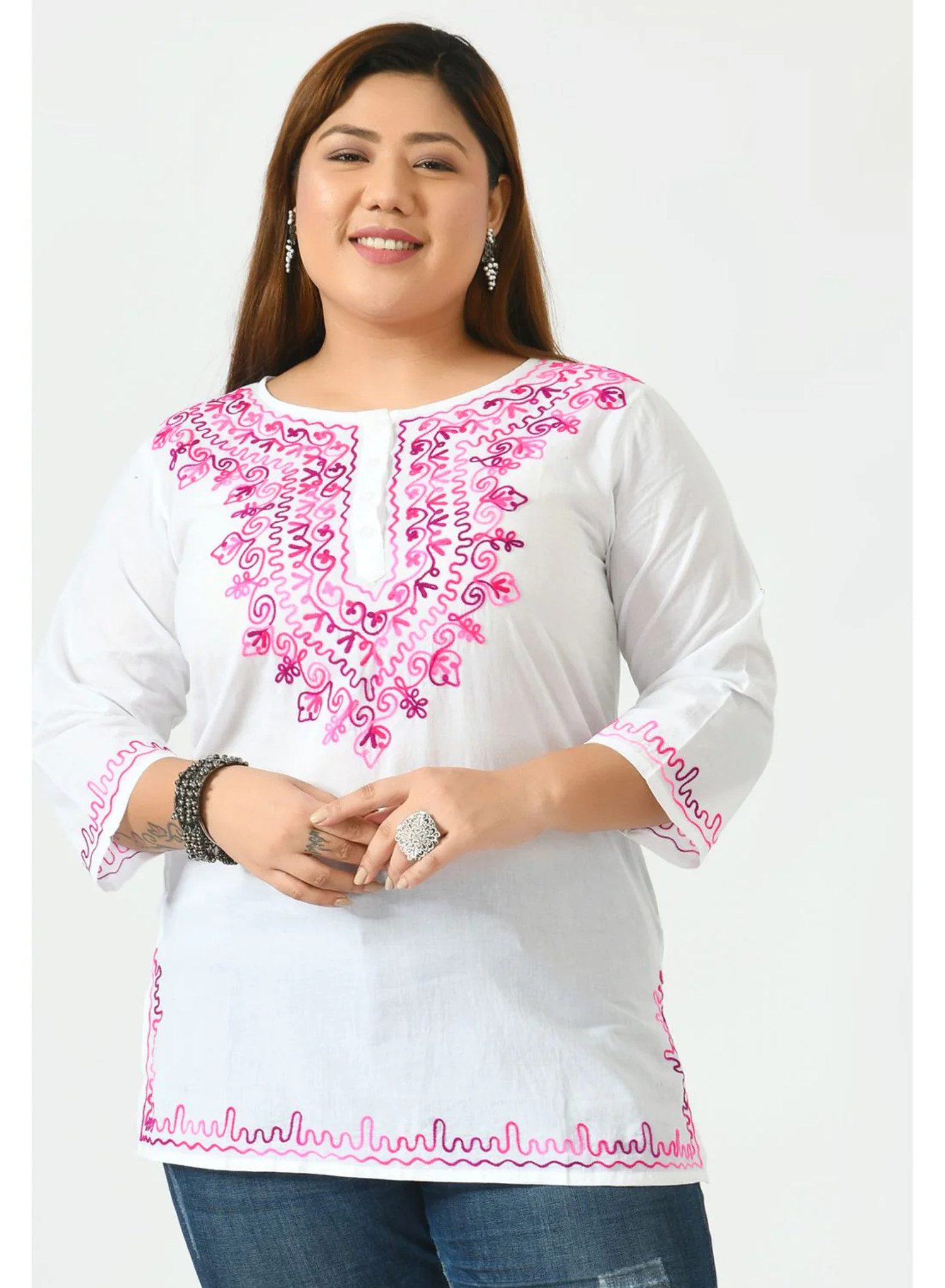 PfauGermany Blusentop Sinister Styl SAAKAA Embroidery