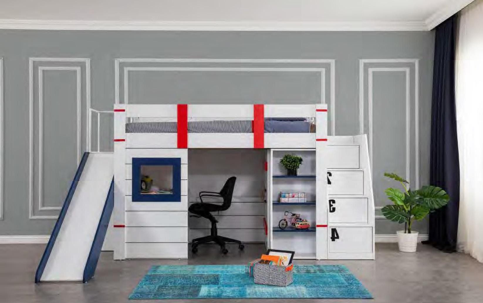 Xlmoebel Etagenbett Neu modernes Möbel für das Kinderzimmer: Hochbett aus Holz (Etagenbett), Hergestellt in Europa