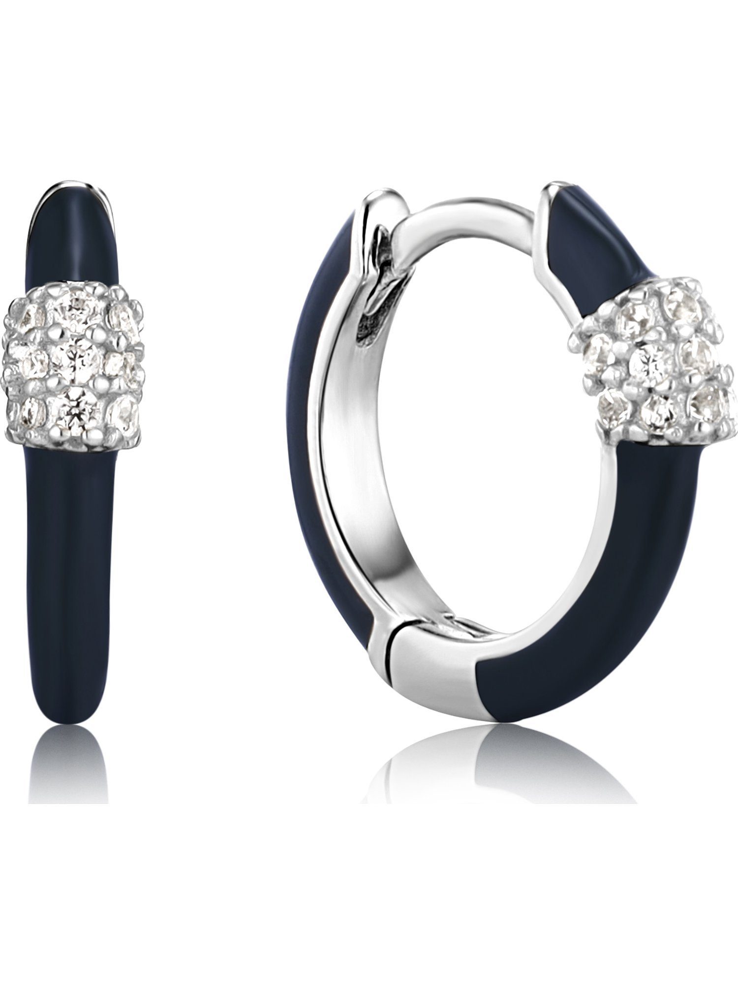 Ania Haie Paar Creolen Ania Haie Damen-Creolen 925er Silber Zirkonia (Paar)