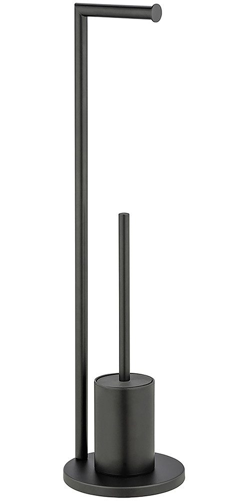 WENKO WC-Garnitur Modell Ferla, Standgarnitur aus Stahl mit Toilettenpapier günstig online kaufen