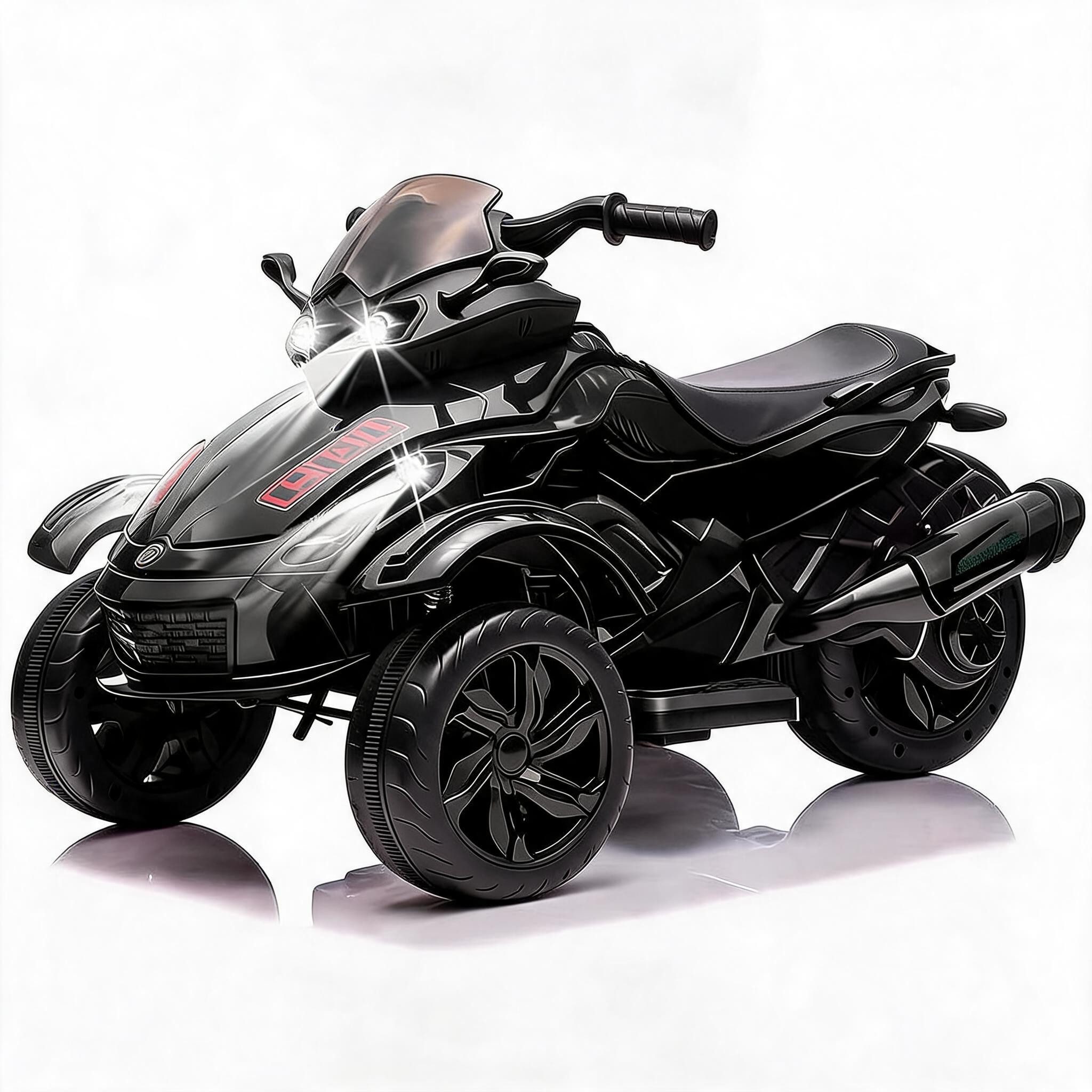GarveeMore Elektro-Kinderquad Quad Electrique Enfants 12V, 45W Motor, 6,4 km/h, Musik & LED