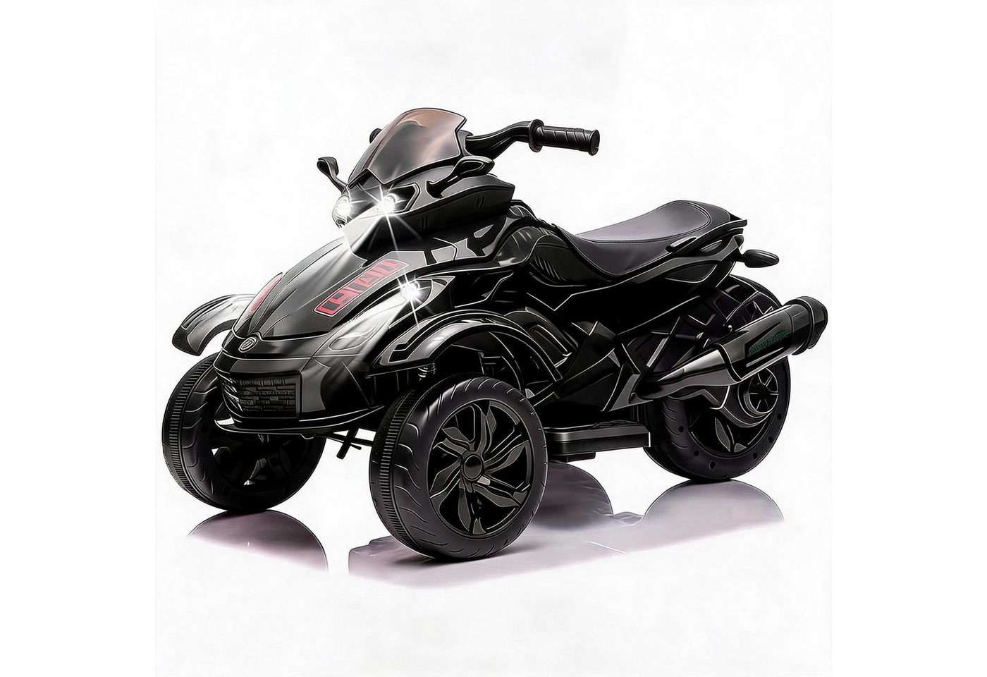 GarveeMore Elektro-Kinderquad Quad Electrique Enfants 12V, 45W Motor, 6,4 km/h, Musik & LED