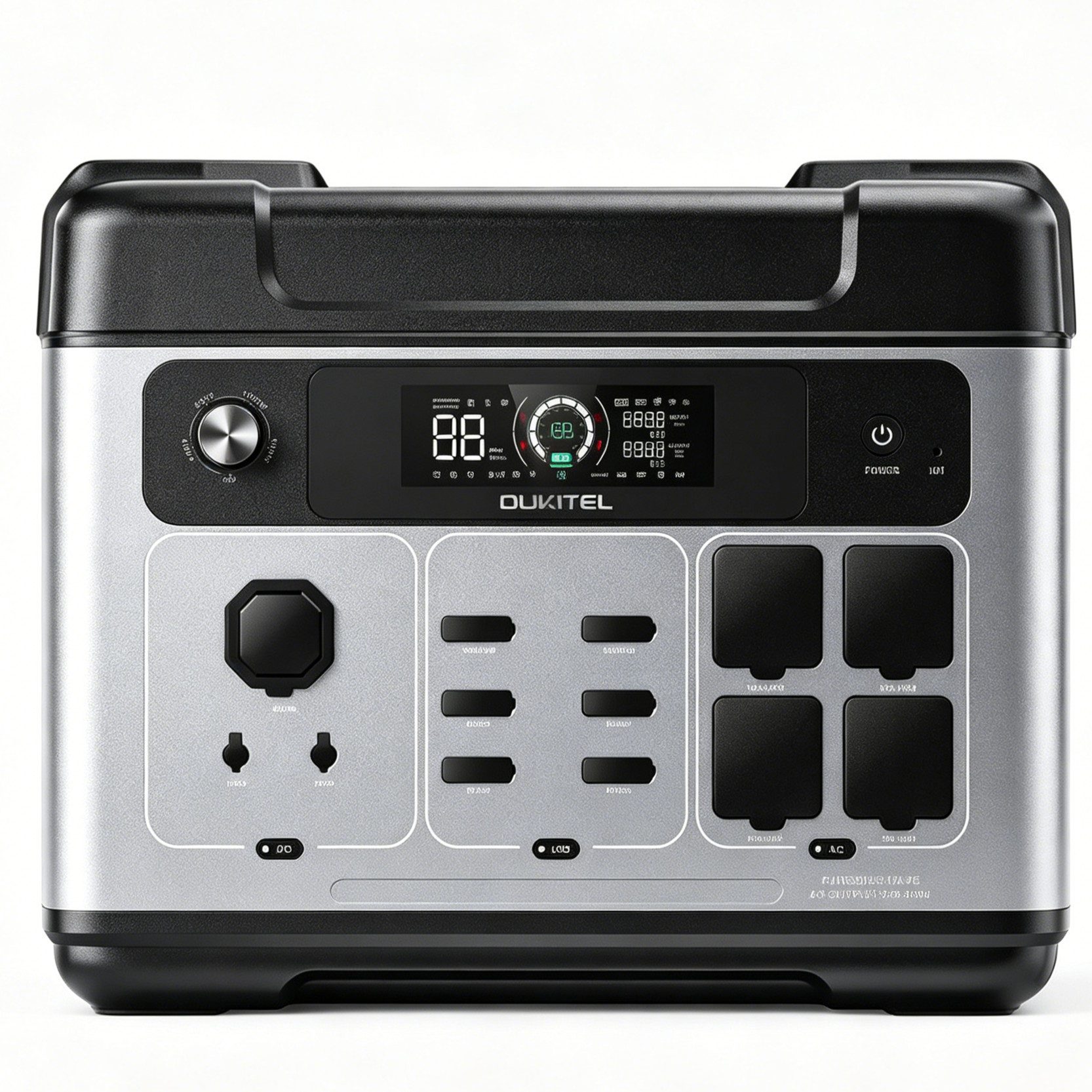 OUKITEL Stromerzeuger P2001EPLUS Solargenerator 2048Wh 640000mAh 2400W tragbare Powerstation, (1-tlg), Spitzenleistung&BMS/UPS für Outdoor, Camping & Notstromversorgung
