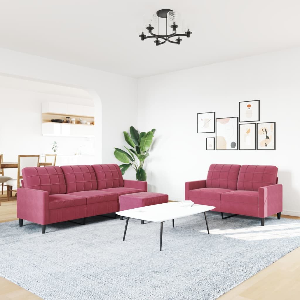 vidaXL Sofa 3-tlg. Sofagarnitur mit Kissen günstig online kaufen