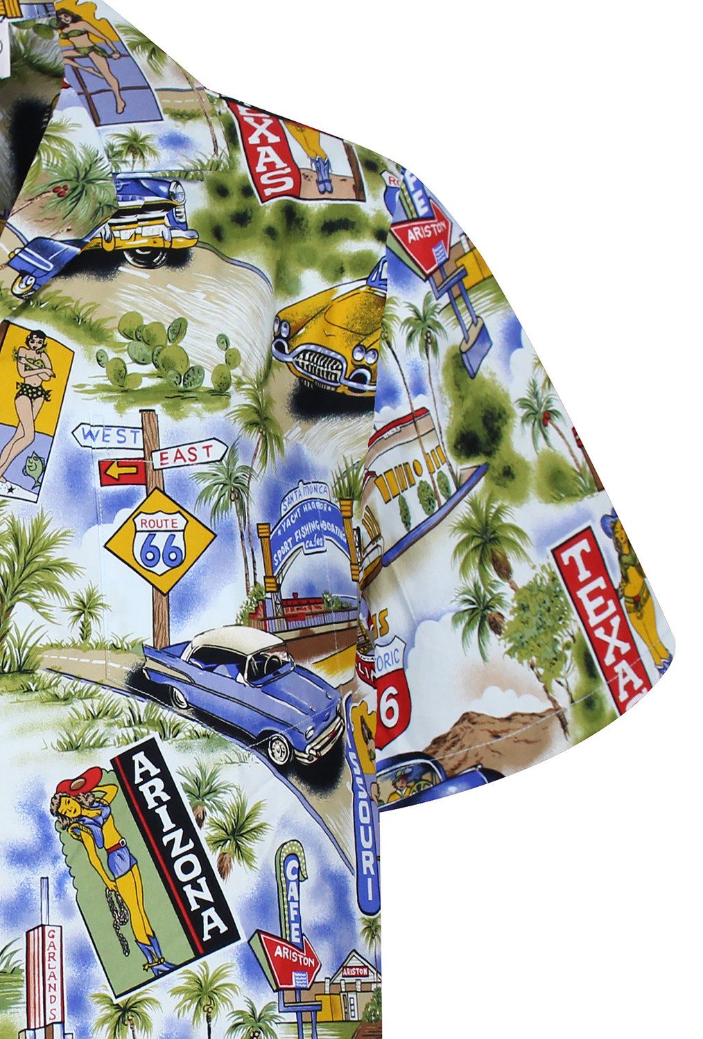 Pacific Legend Hawaiihemd Texas Arizona Original Hawaiihemd mit 100% Kokosnuss-Knöpfen